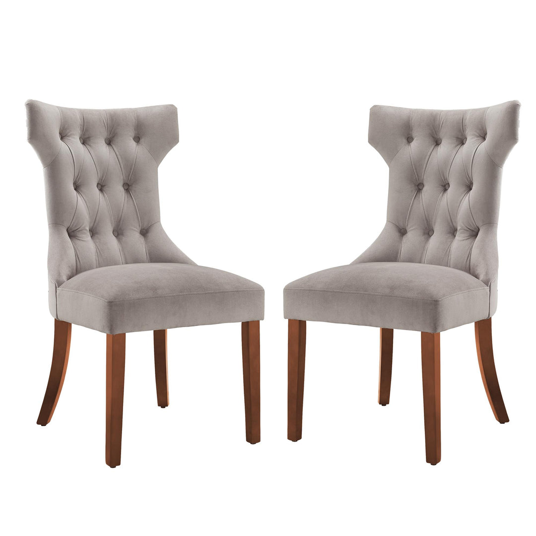 Clairborne Tufted Hourglass Dining Chair, Set of 2 - Taupe - Set of 2