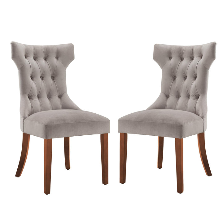 Clairborne Tufted Hourglass Dining Chair, Set of 2 - Taupe - Set of 2