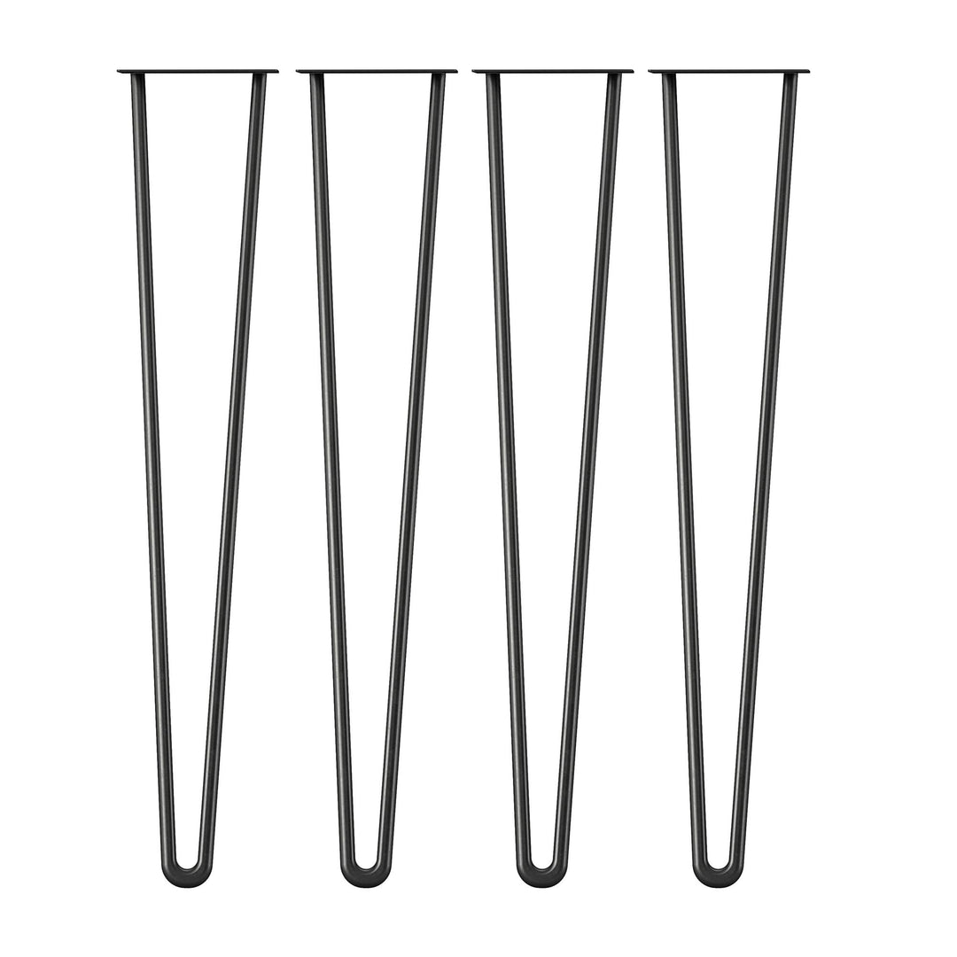 28 Inch Steel Hairpin Furniture Leg, Pack of 4 - Black - 4-Pack