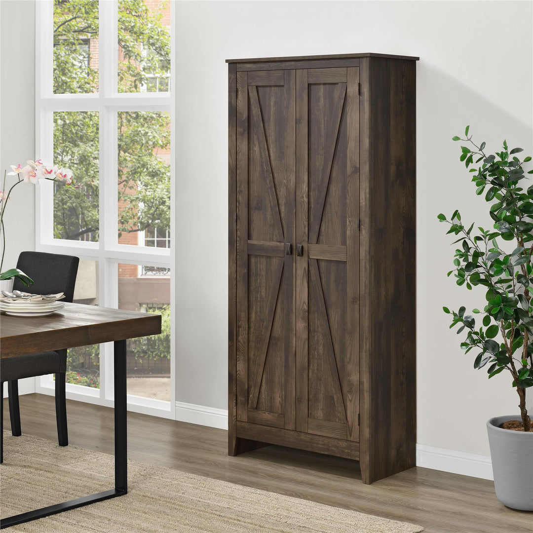 Farmington Rustic Farmhouse 31.5 Inch Wide Storage Cabinet - Rustic