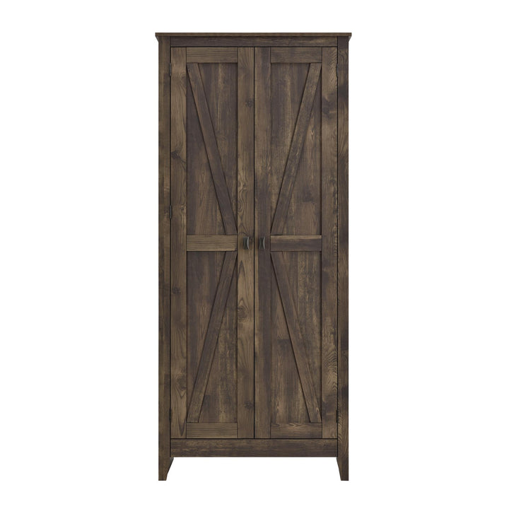 Farmington Rustic Farmhouse 31.5 Inch Wide Storage Cabinet - Rustic