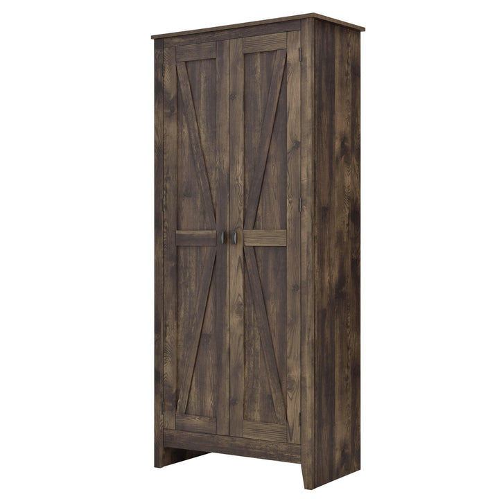 Farmington Rustic Farmhouse 31.5 Inch Wide Storage Cabinet - Rustic