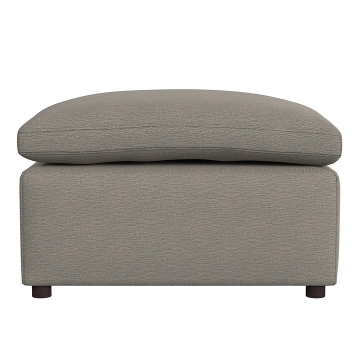 York Modular Pillow Top Plush Ottoman - Taupe