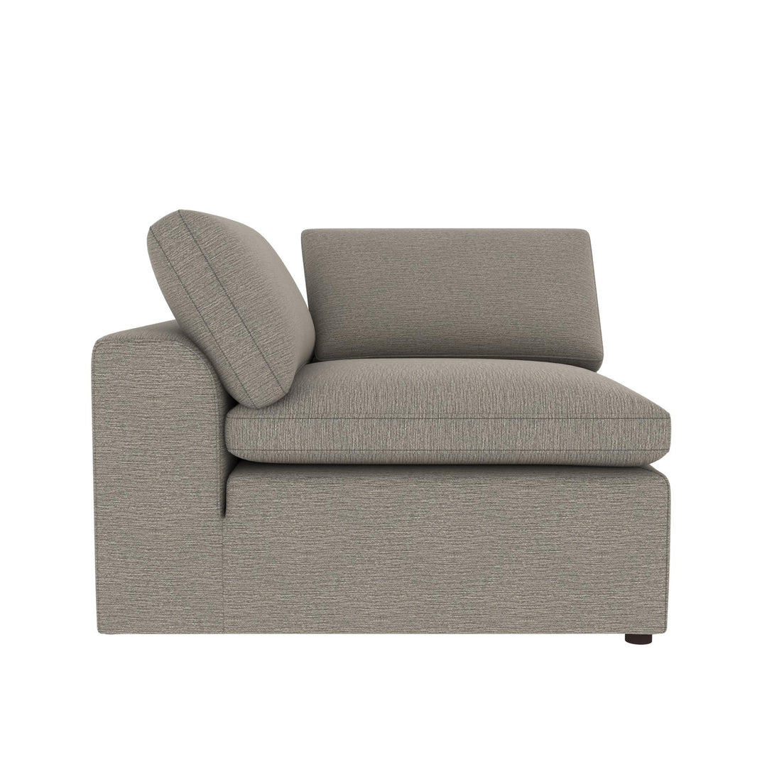 York Modular Pillow Top Corner Chair with Back Pillow and Side Pillow - Taupe
