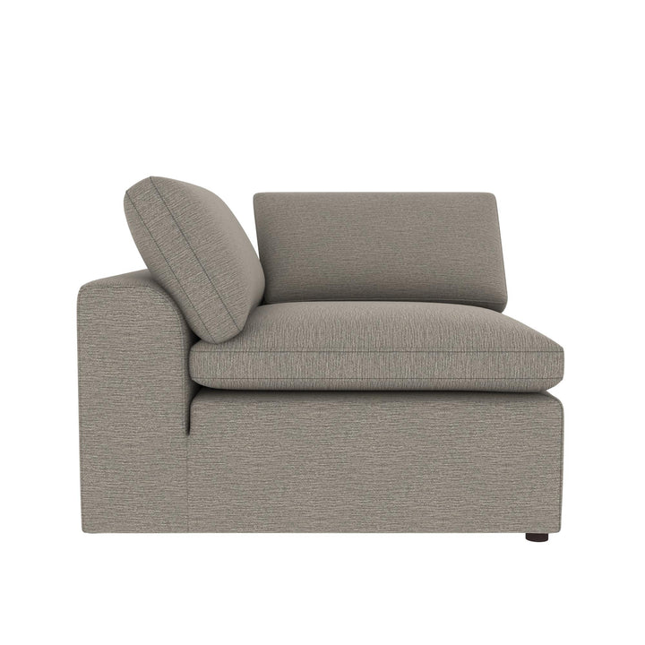 York Modular Pillow Top Corner Chair with Back Pillow and Side Pillow - Taupe