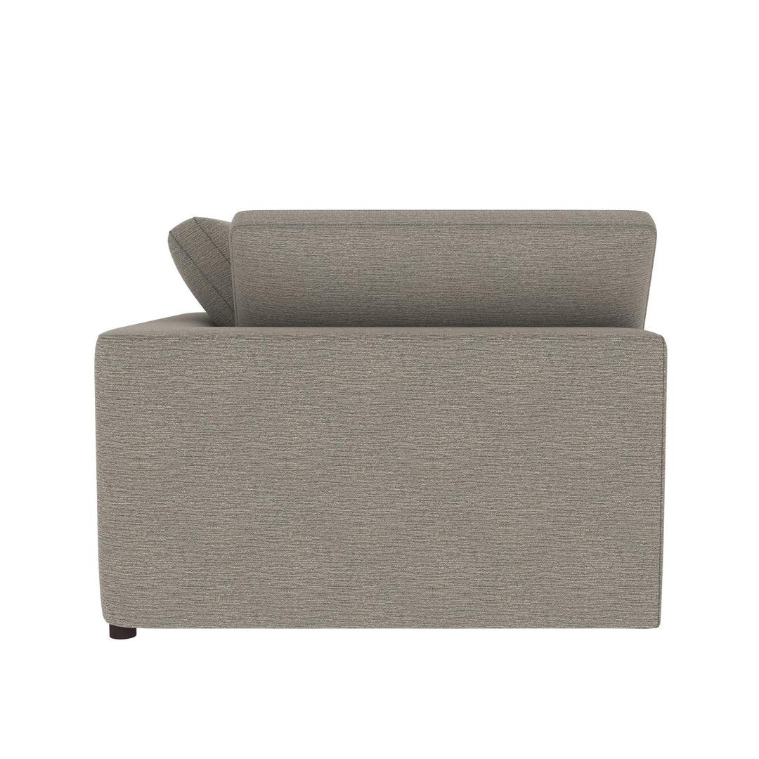 York Modular Pillow Top Corner Chair with Back Pillow and Side Pillow - Taupe