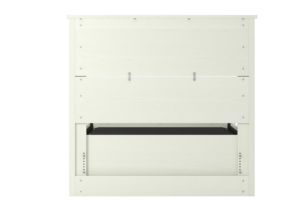 Alyssa Twin Headboard with Woodgrain Pattern - Ivory Oak