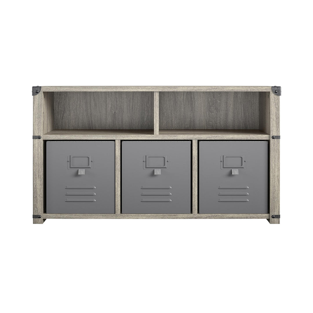 Nova Multipurpose Storage Bench with Metal Accents - Gray Oak