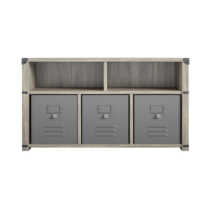Nova Multipurpose Storage Bench with Metal Accents - Gray Oak