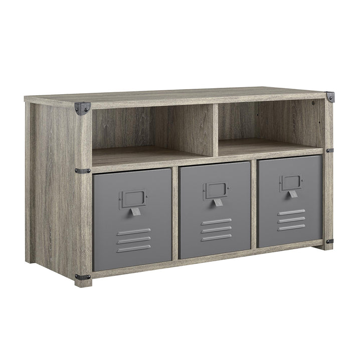 Nova Multipurpose Storage Bench with Metal Accents - Gray Oak