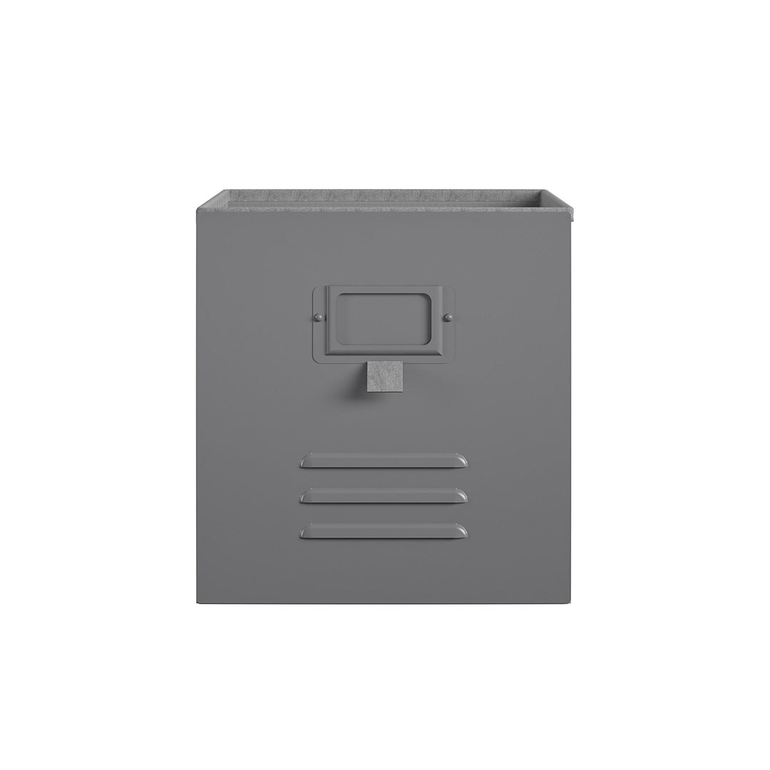 Nova 3 Pack Multipurpose Metal Locker Storage Bins - Graphite Grey