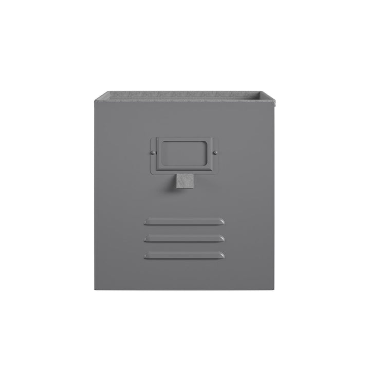 Nova 3 Pack Multipurpose Metal Locker Storage Bins - Graphite Grey