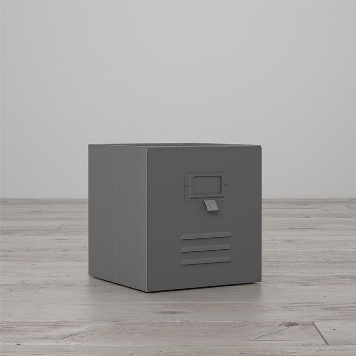 Nova 3 Pack Multipurpose Metal Locker Storage Bins - Graphite Grey