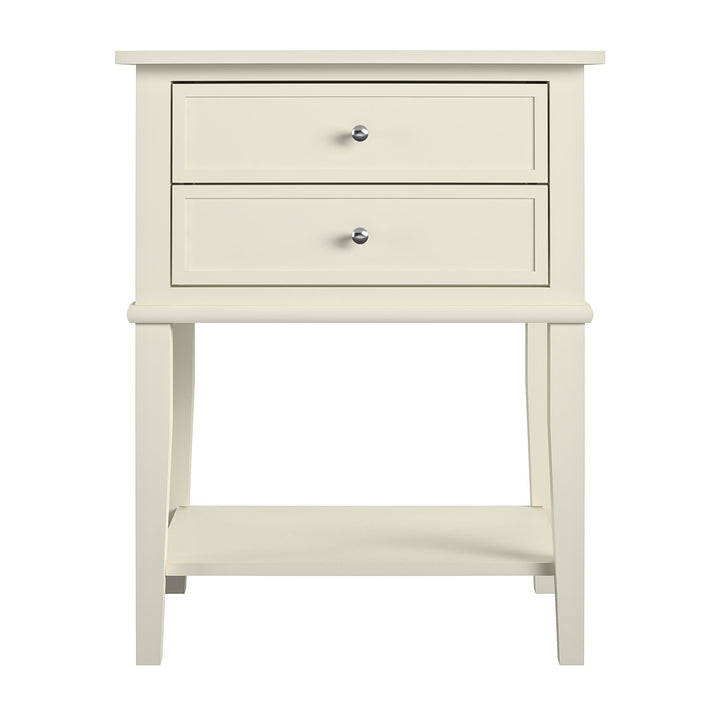 Franklin Accent Table with 2 Drawers and Lower Shelf - Hunter Green