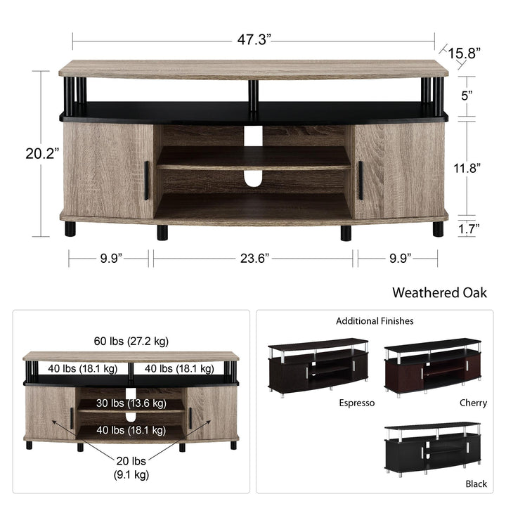 Carson Contemporary TV Stand for TVs up to 50 Inch - Espresso